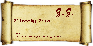 Zlinszky Zita névjegykártya